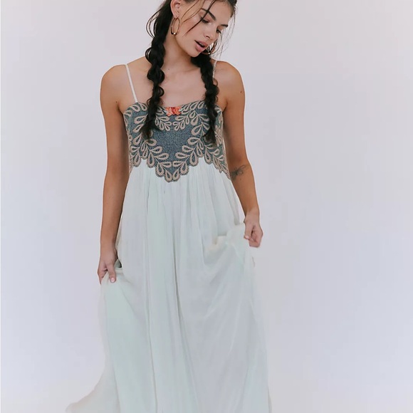Free People Dresses & Skirts - Free People Viral Emery Embroidered Maxi Dress